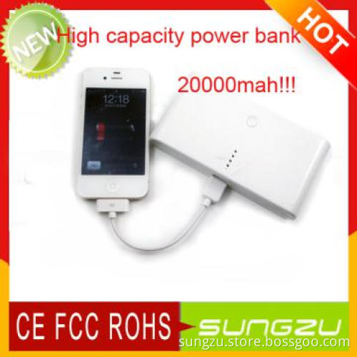 Mini HIgh Capacity 20000mah!!! Power Bank for IPhone4s/HTC/GalaxyTable